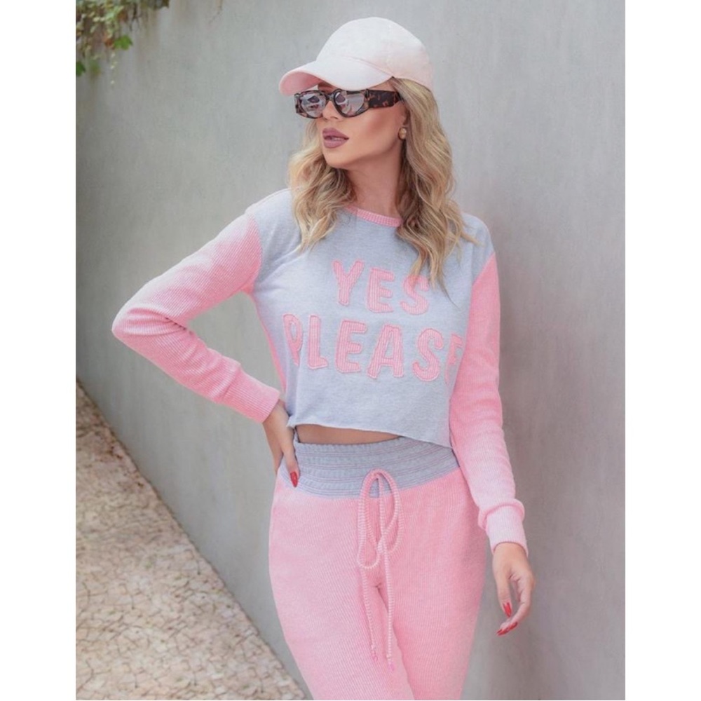Embroidered Sweatsuit Set